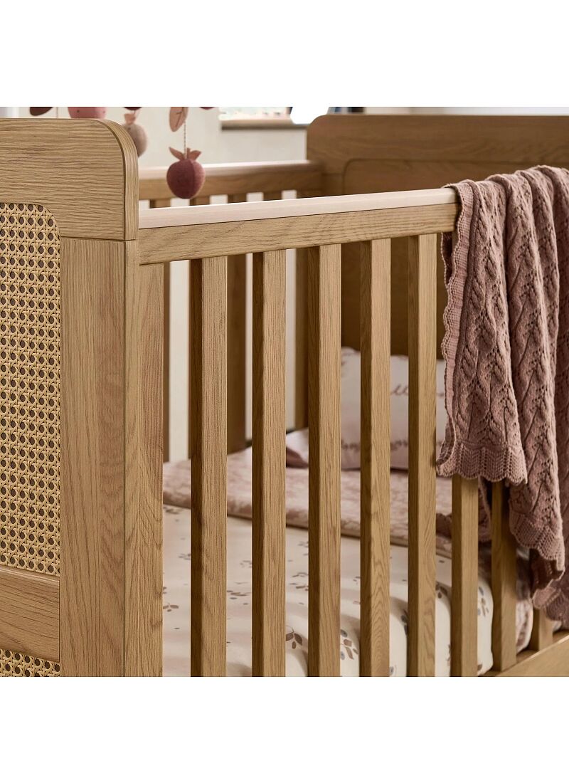 CRIB ESNA OAK/RATTAN