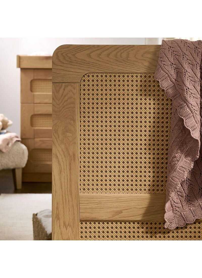 CRIB ESNA OAK/RATTAN