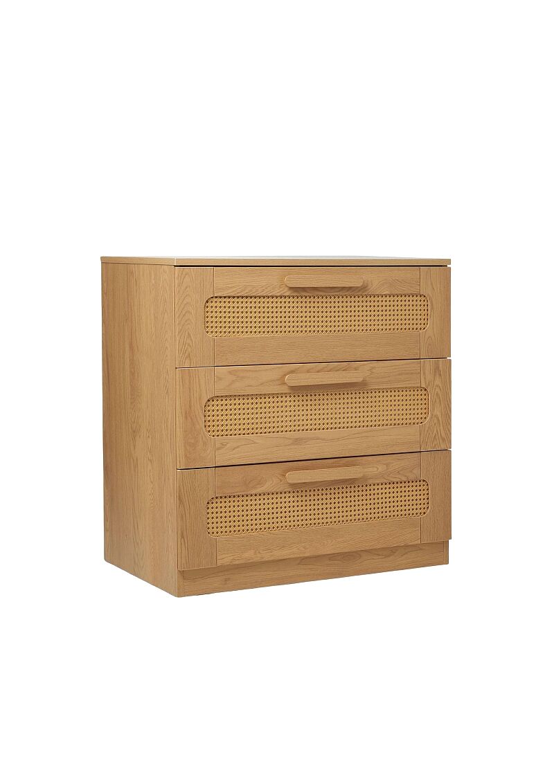 DRESSER-CHANGER UNIT ESNA OAK/RATTAN