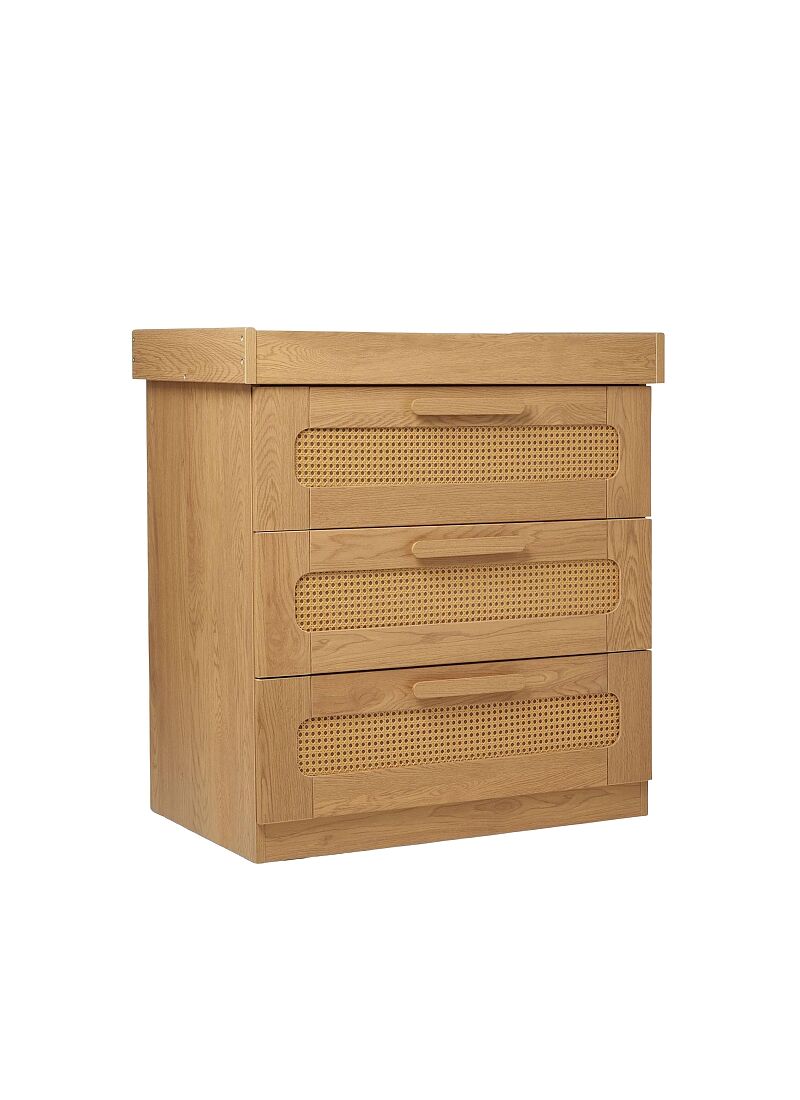 DRESSER-CHANGER UNIT ESNA OAK/RATTAN