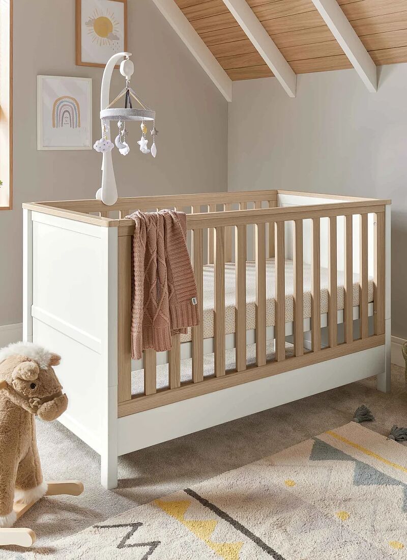 CRIB & DRESSER-CHANGER UNIT HARWELL WHITE/NATURAL