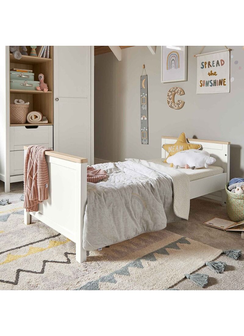 CRIB HARWELL WHITE/NATURAL