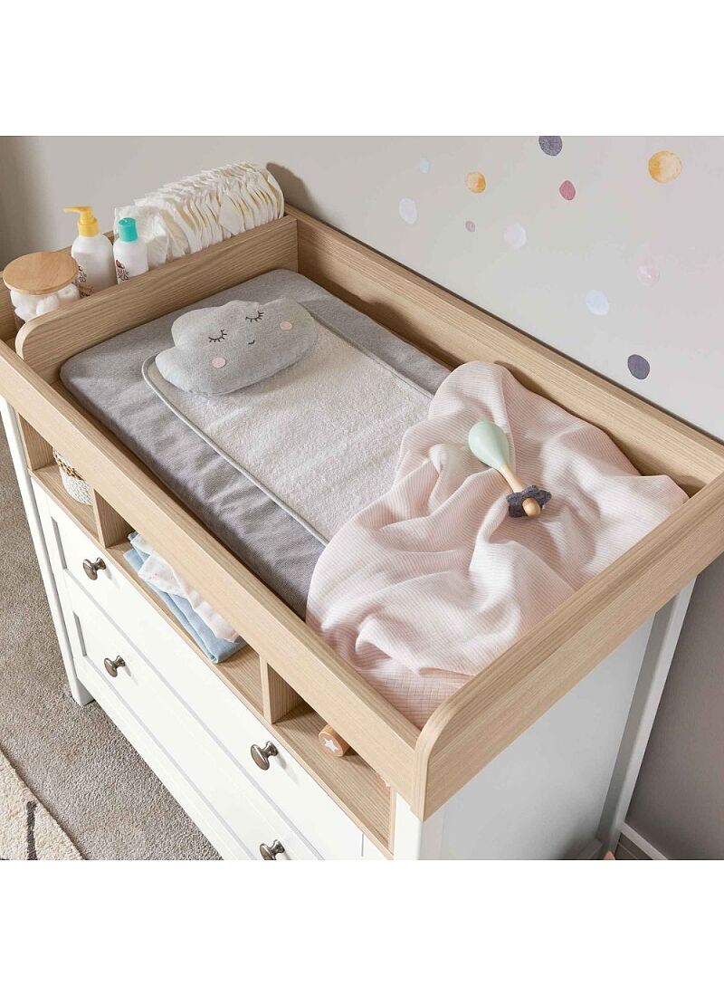 DRESSER-CHANGER UNIT HARWELL WHITE/NATURAL