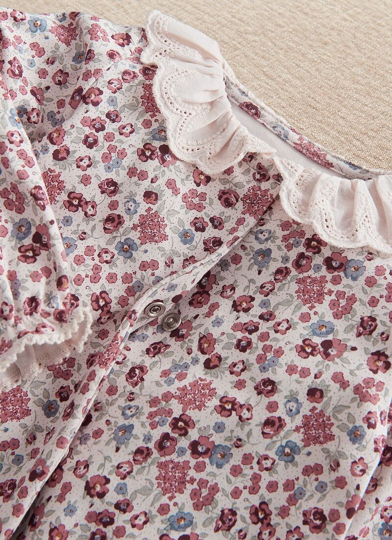 LONG-SLEEVED JUMPSUIT PINK FLORAL