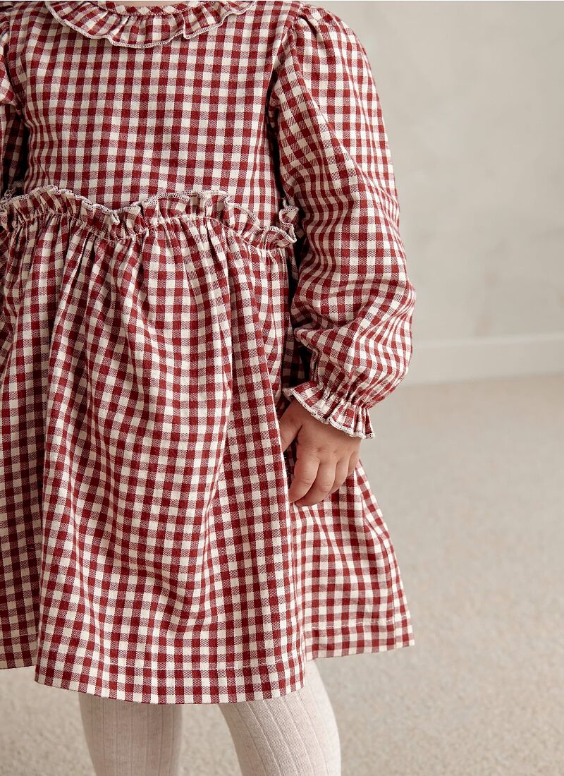 LONG SLEEVE DRESS RED