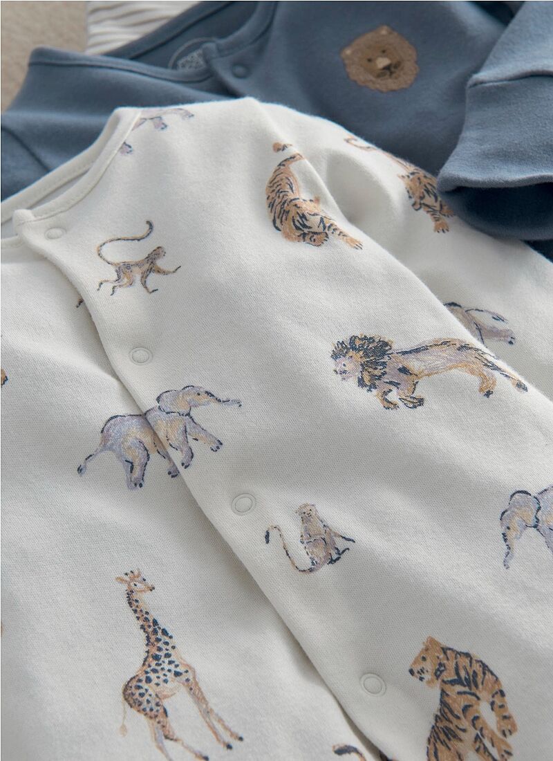 SLEEPSUITS 3PCS SAFARI ADVENTURES