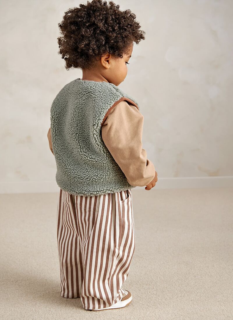 TROUSERS CLAY AND CREAM
