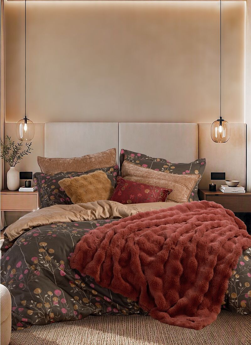 QUEEN SHEET SET AUDREY BROWN