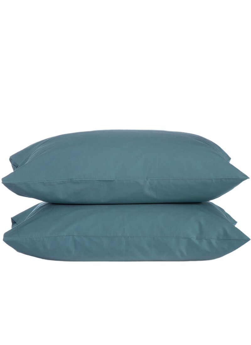 PILLOWCASE SET BASIC DUSTY PETROL