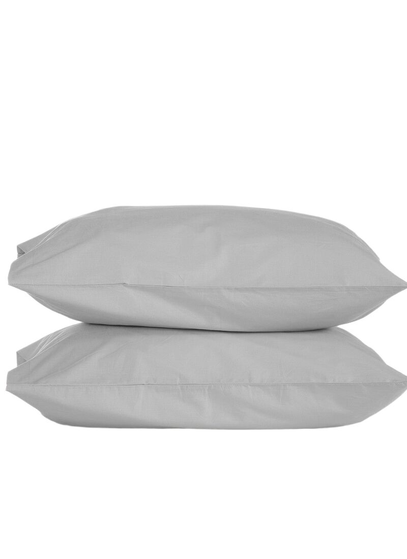 PILLOWCASE SET BASIC SILVER GREY