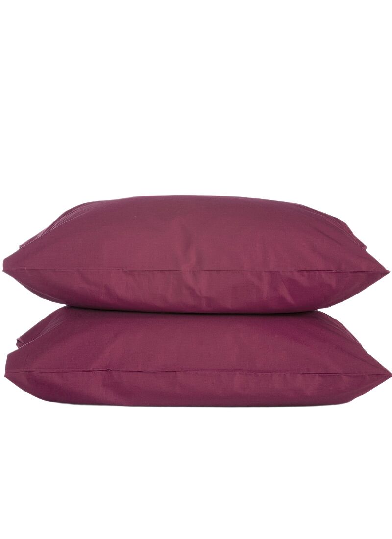 PILLOWCASE SET BASIC BORDO