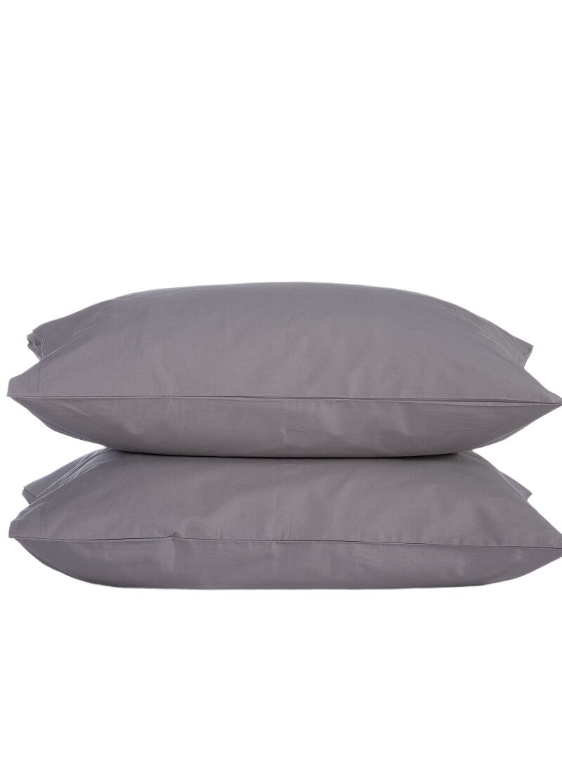 PILLOWCASE SET BASIC LIGHT GREY