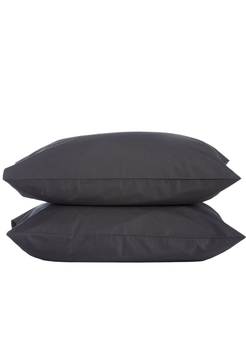 PILLOWCASE SET BASIC DARK  GREY