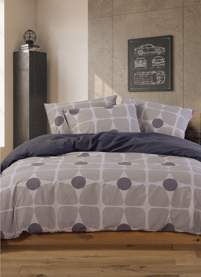 QUEEN DUVET COVER SET CASUAL COREO TAUPE