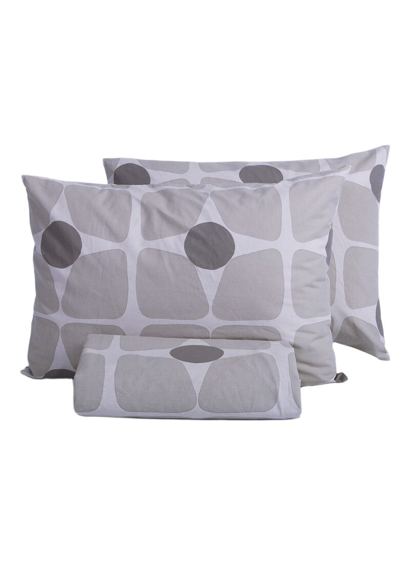 QUEEN DUVET COVER SET CASUAL COREO TAUPE