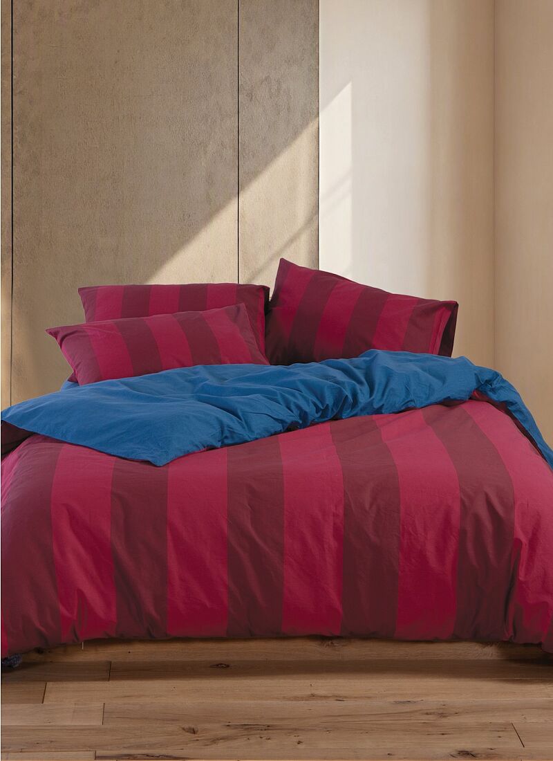 QUEEN DUVET COVER SET CASUAL VERTIA BORDO