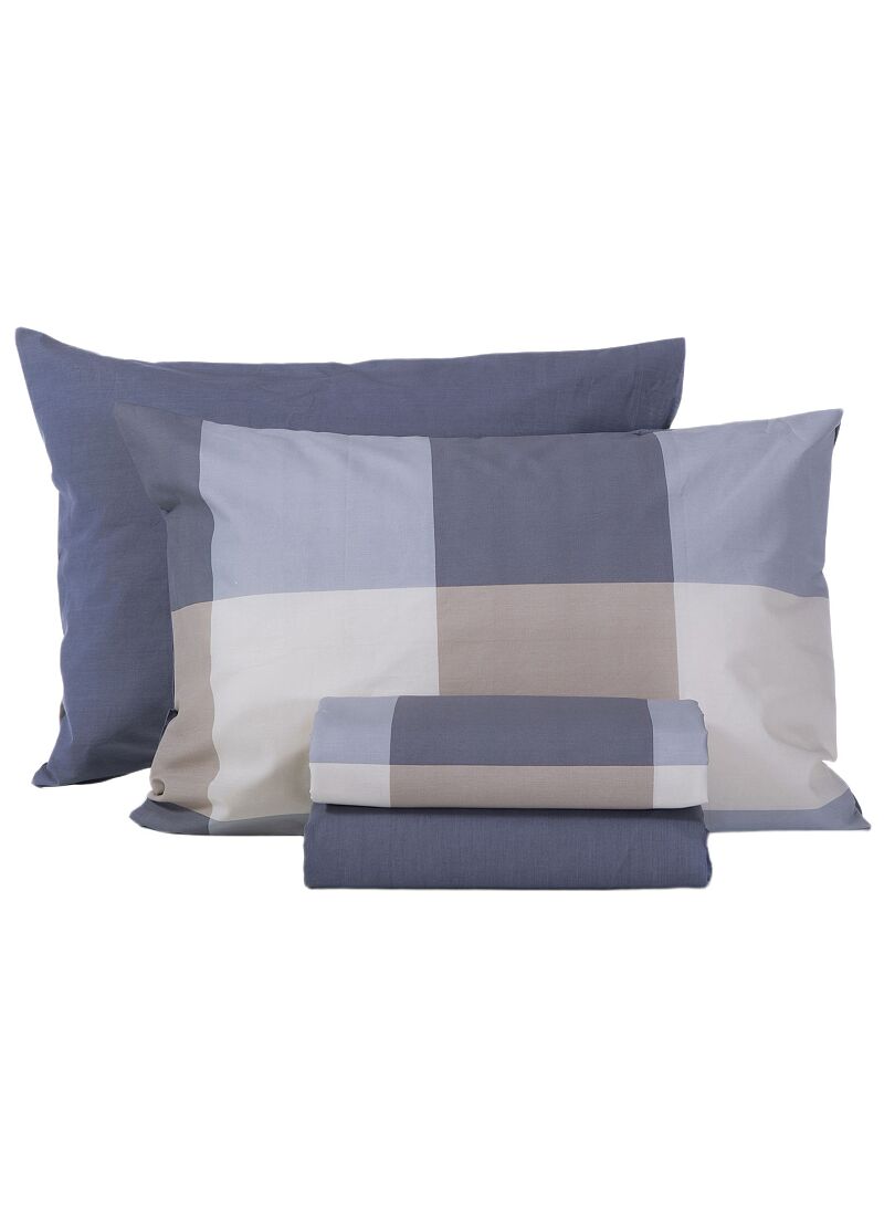 DOUBLE SHEET SET CASUAL CHECK DENIM