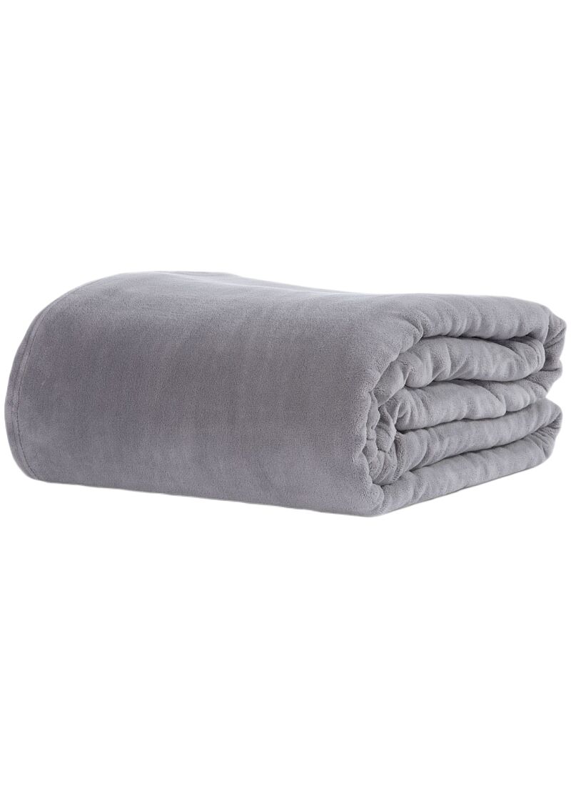 SINGLE BLANKET COZY LIGHT GREY (160x220)