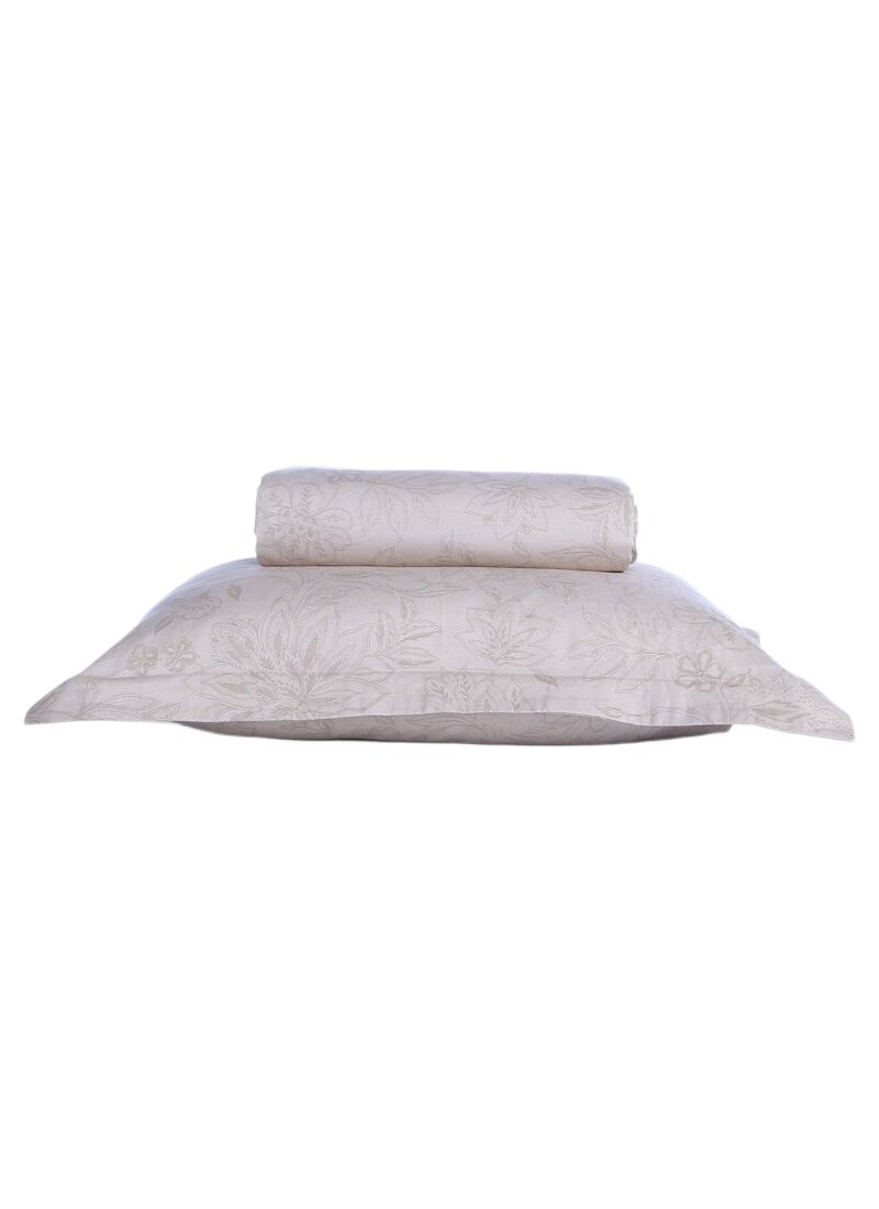 QUEEN DUVET COVER SET ELINDA ECRU