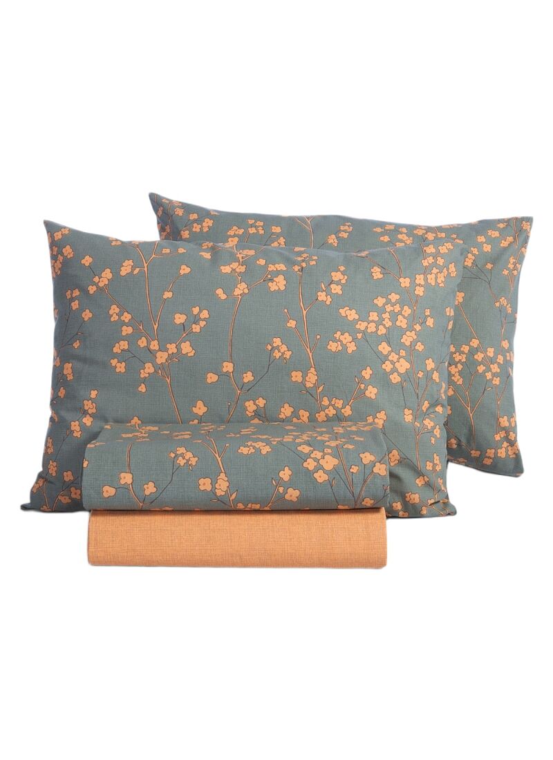 QUEEN SHEET SET FLORIVA GREEN