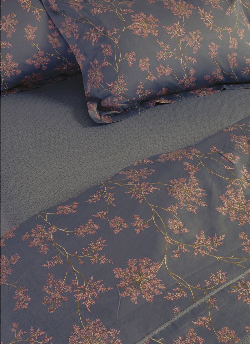 QUEEN SHEET SET FOXY GREY BLUE