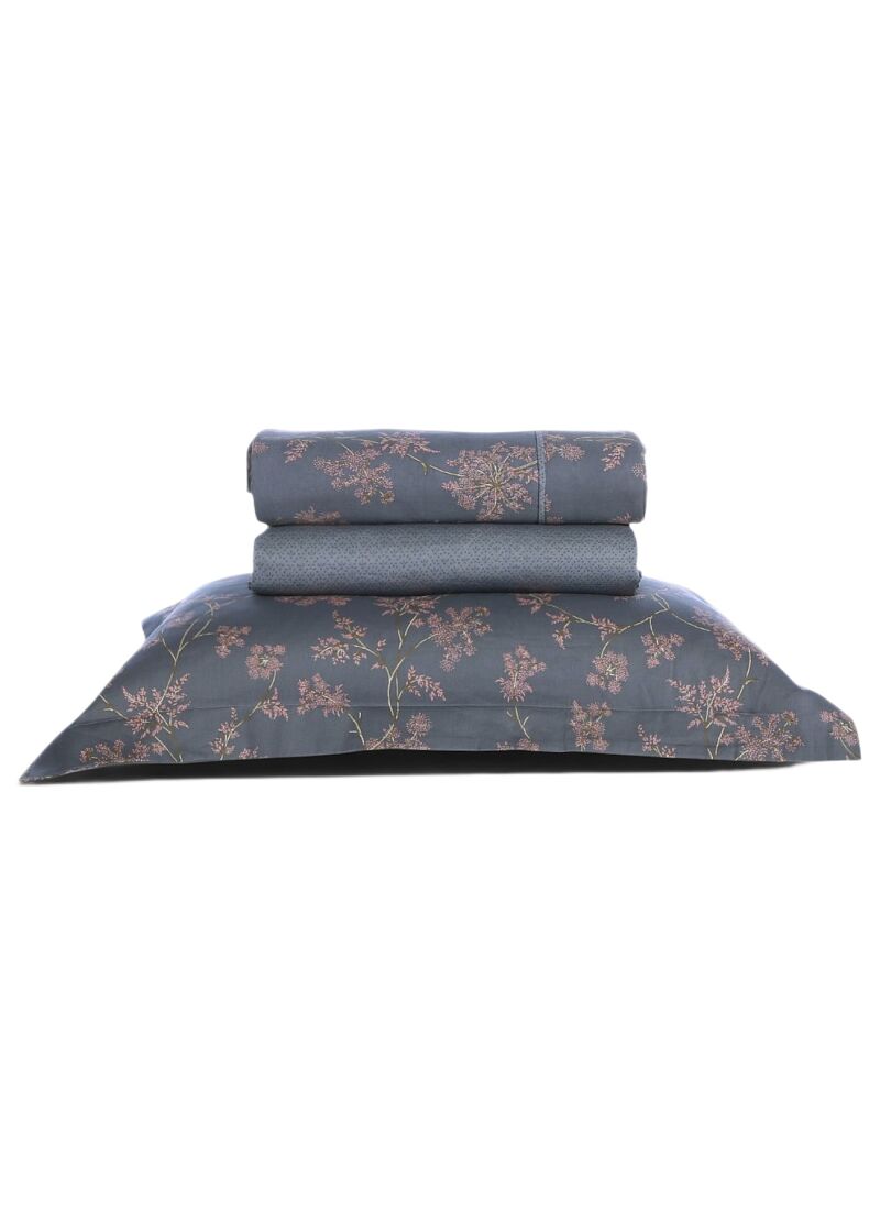 QUEEN SHEET SET FOXY GREY BLUE