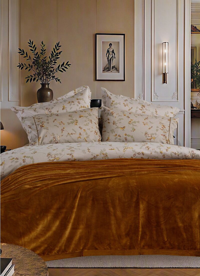 DOUBLE BLANKET VELOSSO CAMEL (230x240)