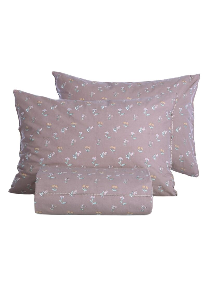 QUEEN DUVET COVER SET VIOLAN BROWN