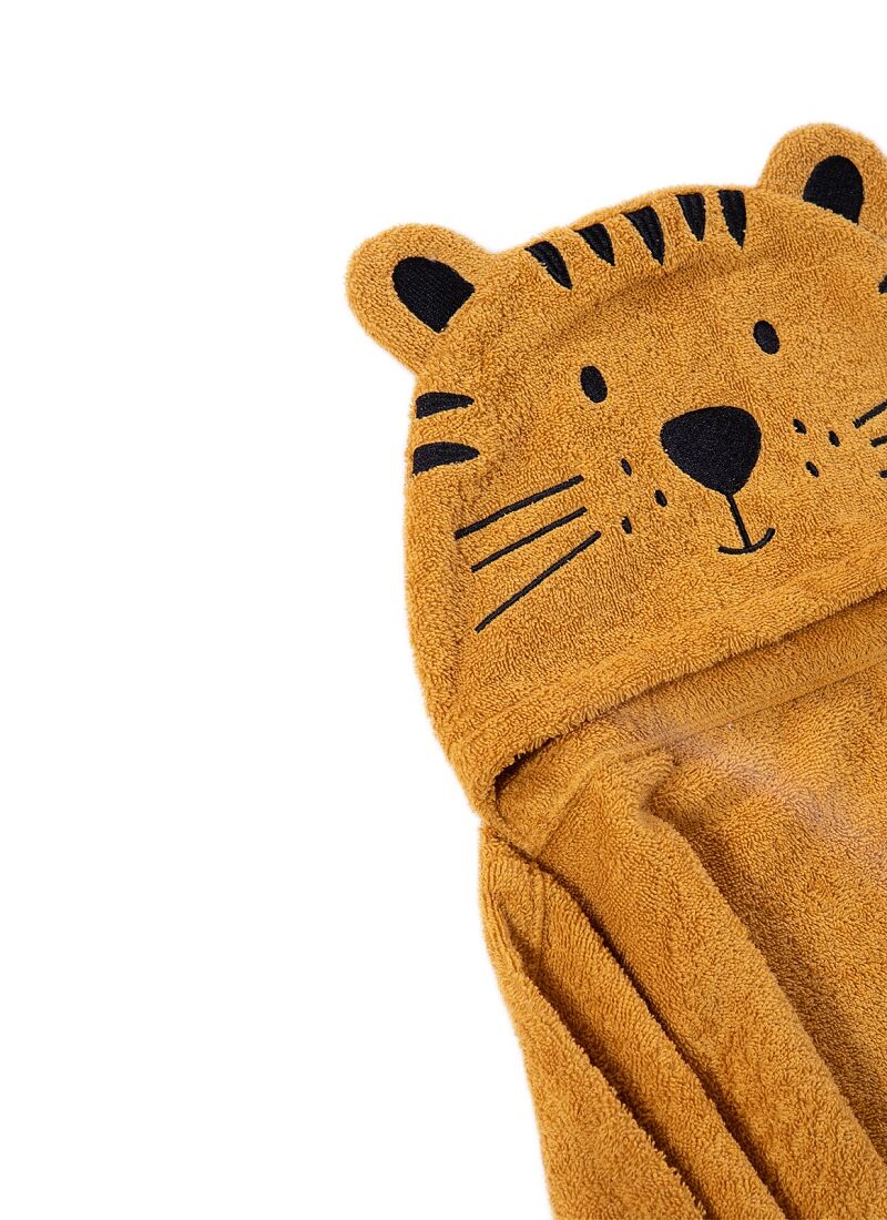 BABY CUDDLE N DRY TOWEL TIGER GOLD