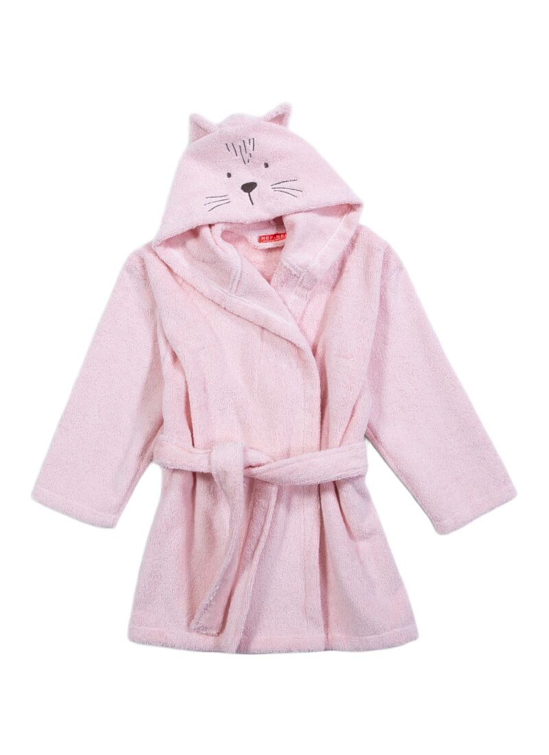 KID'S BATHROBE CATS LOTUS PINK