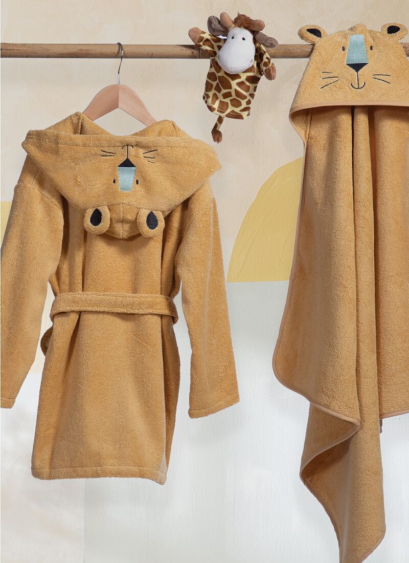 KID'S BATHROBE WILD YELLOW