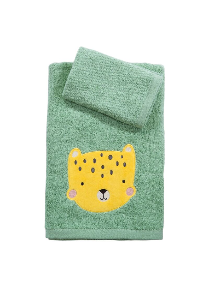 TOWEL SET (2PCS) JUNGLE MANIA PISTACHIO