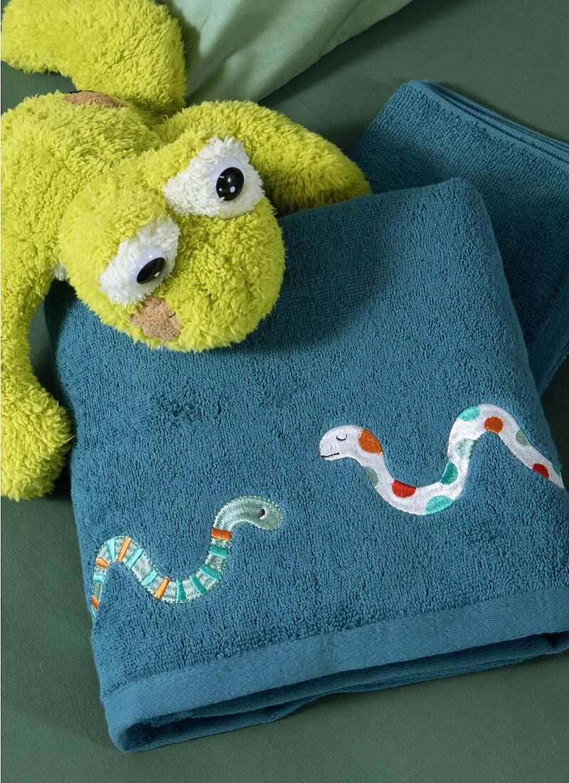 TOWEL SET (2PCS) WARMS PETROL