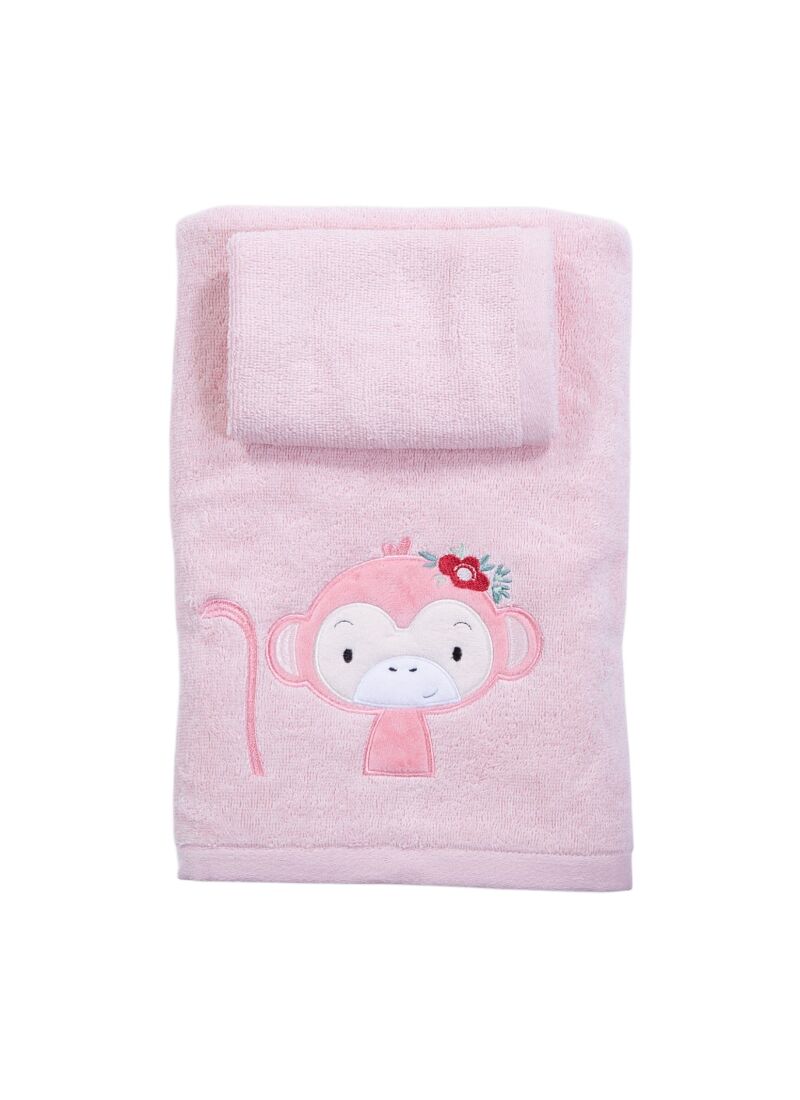 TOWEL SET (2PCS) WILD & SWEET PINK