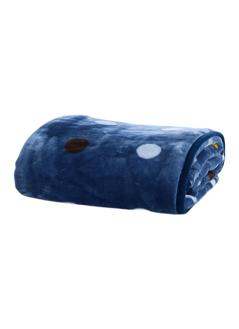 ADULT BLANKET (160X220) DOTS BLUE