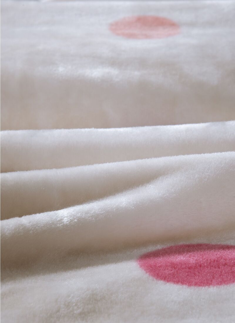 ADULT BLANKET (160X220) DOTS ECRU