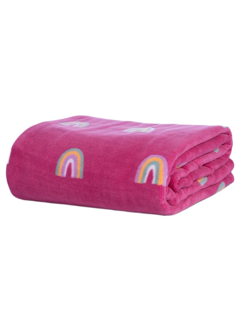 ADULT BLANKET (160X220) RAINBOW FUCHSIA