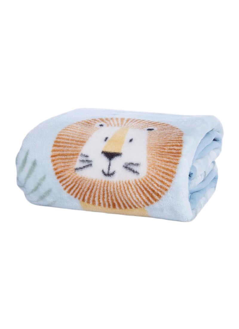 CRADDLE BLANKET (75X100) WILD COMBANY BLUE
