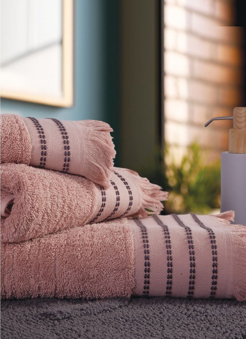 3 PC TOWEL SET APART ROSE