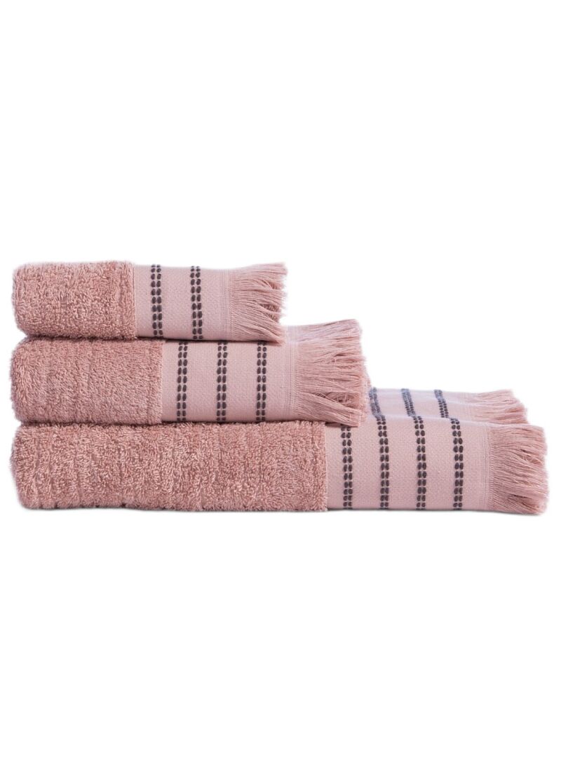 3 PC TOWEL SET APART ROSE