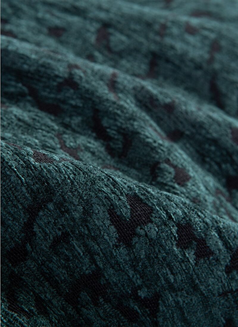 THROW LEOPARD GREEN