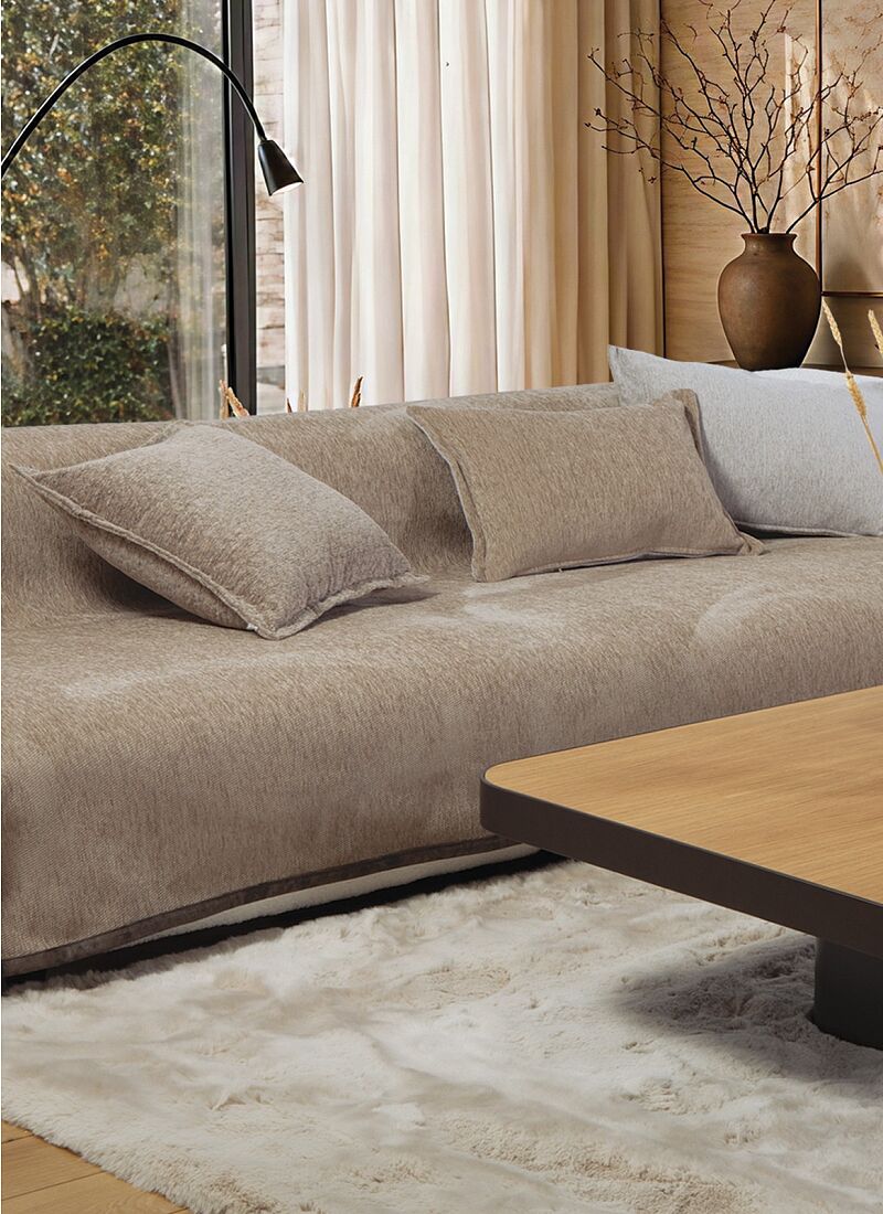 THROW TANGER BEIGE LIGHT GREY