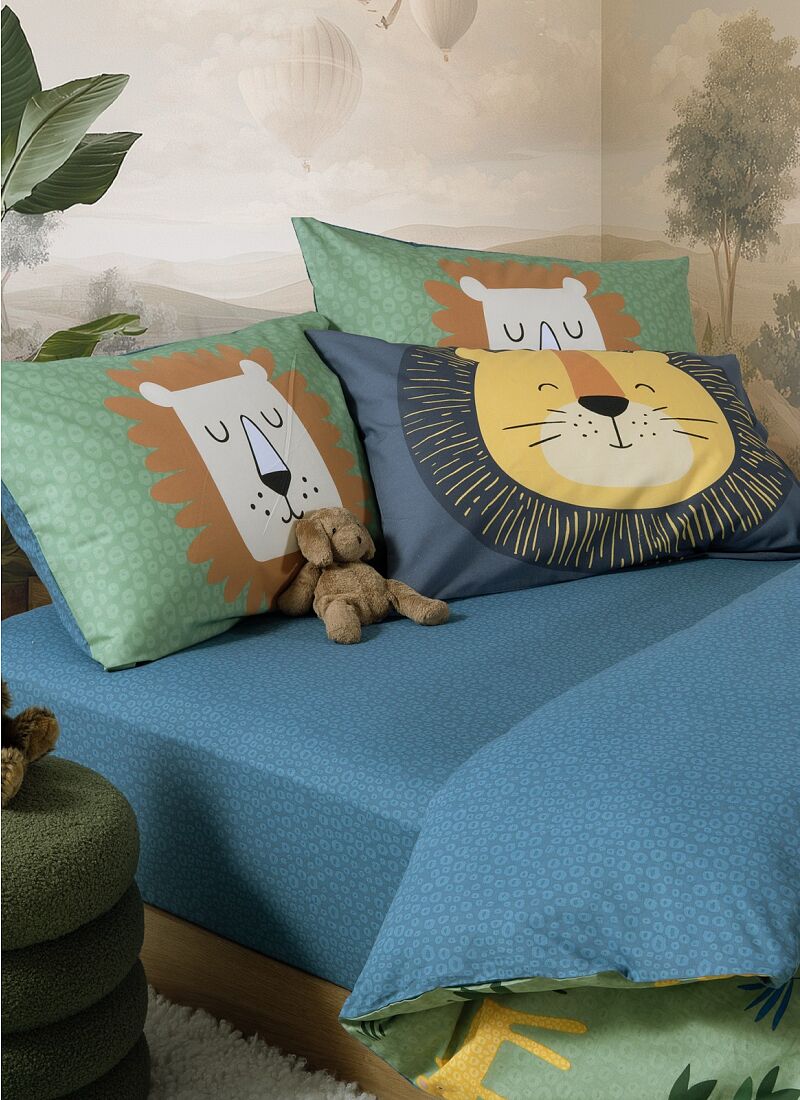 SINGLE SHEET SET JUNGLE MANIA GREEN