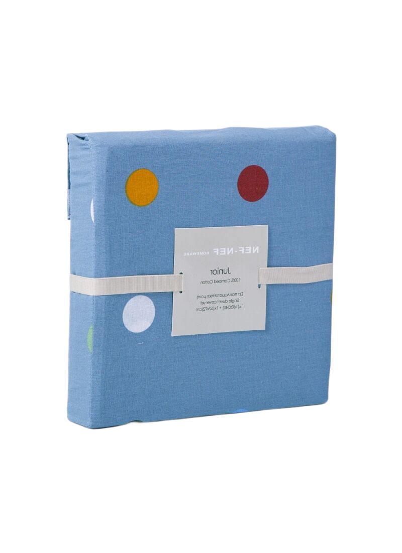 SINGLE SHEET SET DOTS BLUE