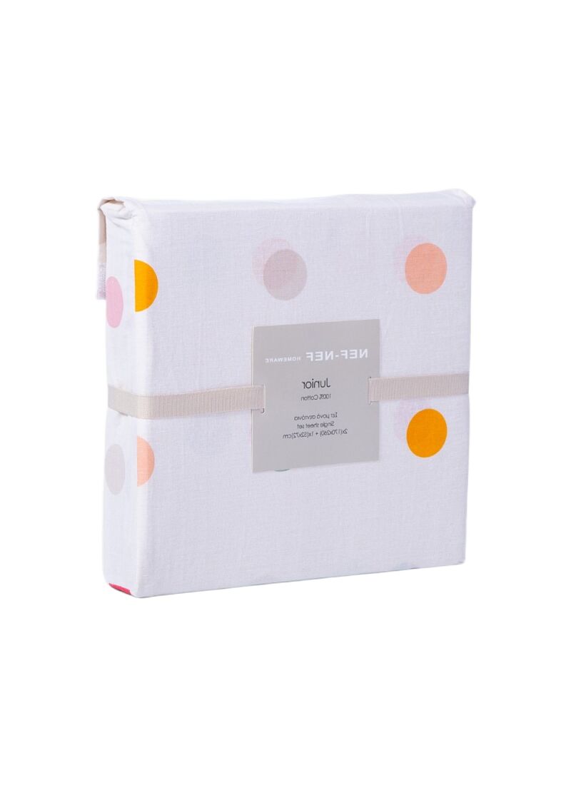 SINGLE SHEET SET DOTS ECRU