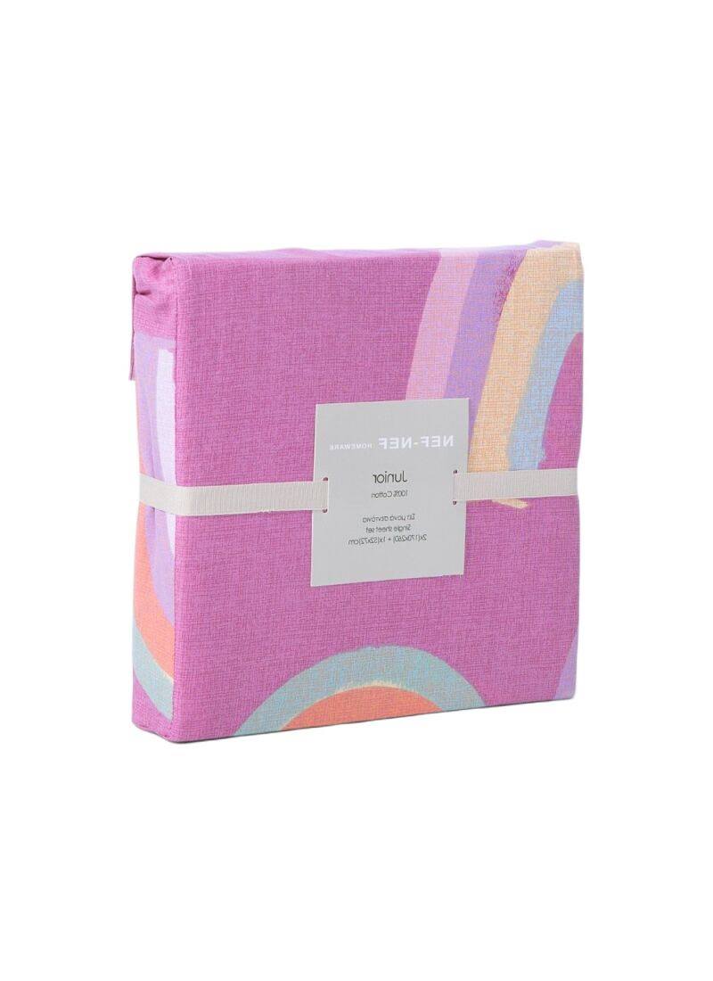 SINGLE SHEET SET RAINBOW MOOD FUCHSIA