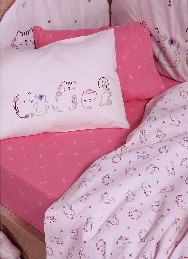 CRIB SHEET SET CATS ARE PERFECT