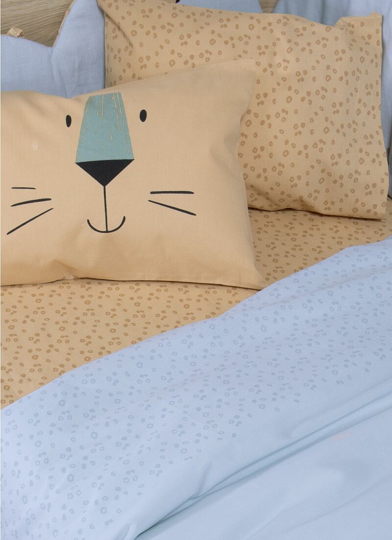 CRIB SHEET SET WILD COMPANY BLUE 