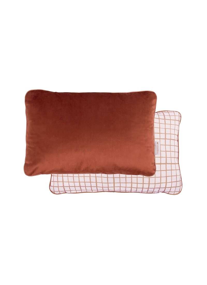 DOUBLE SIDED DECORATIVE PILLOW (44x28) VELVET WILD BROWN