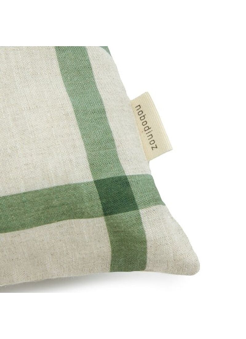 CUSHION (44x25) GREEN WINDOWPANE BIRD